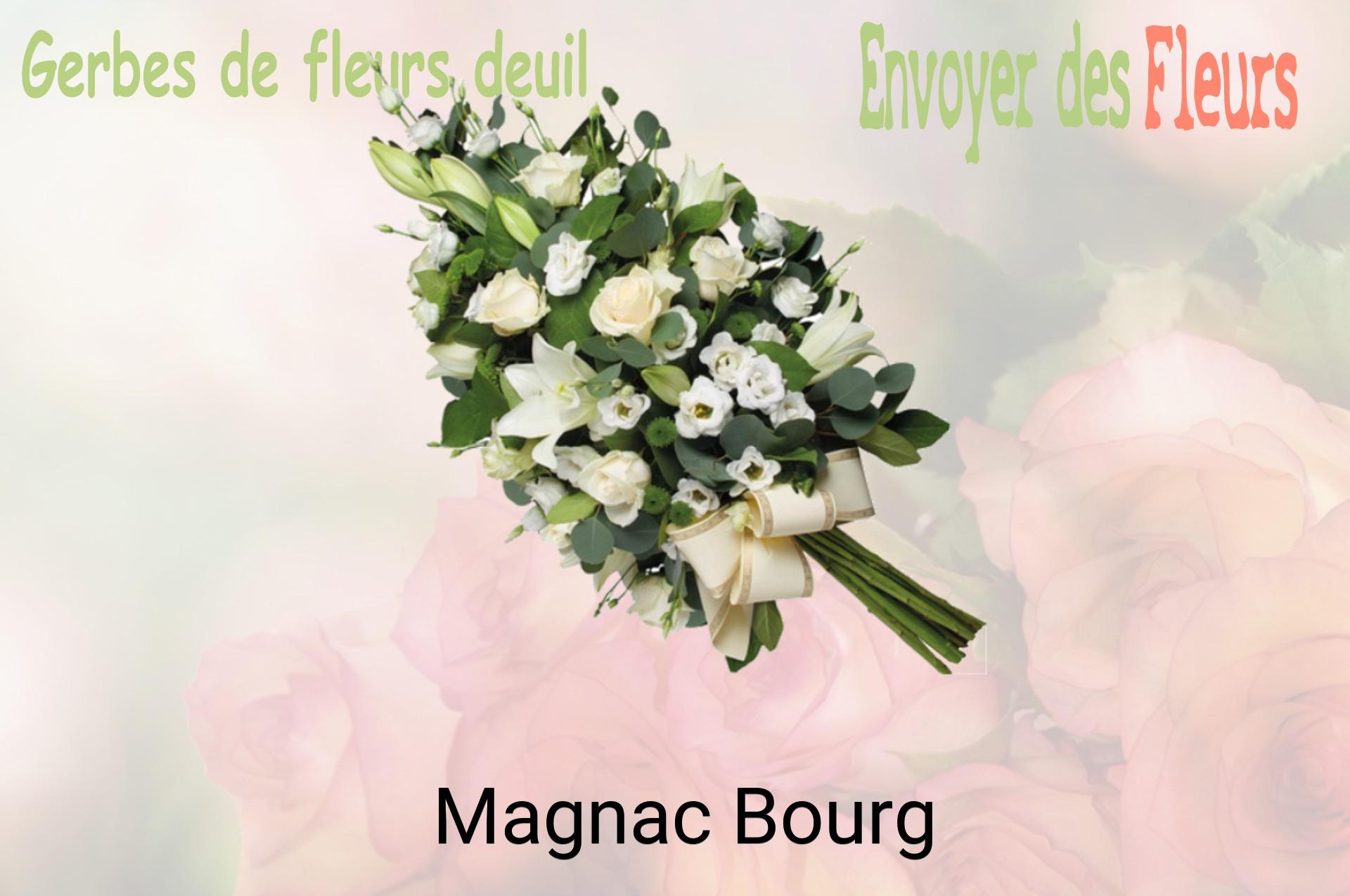 Gerbe de fleurs de deuil livrée à Magnac-Bourg